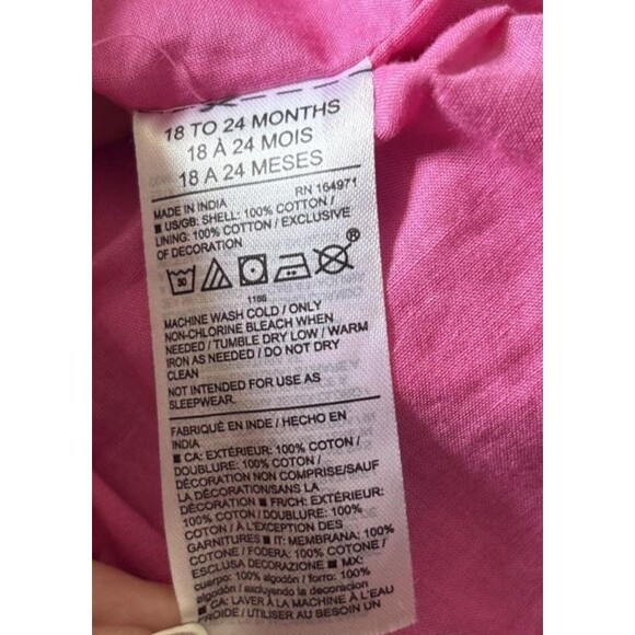 Janie and Jack Smocked 18-24 months Pink Dress Phlox Pink Floral Pattern Flowers - Picture 8 of 8